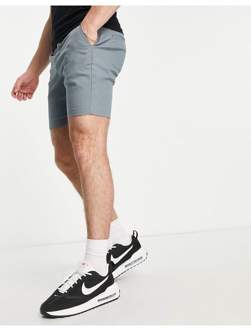 ASOS DESIGN skinny chino shorts in blue