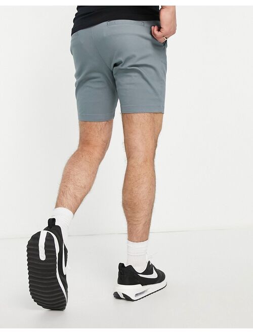 ASOS DESIGN skinny chino shorts in blue