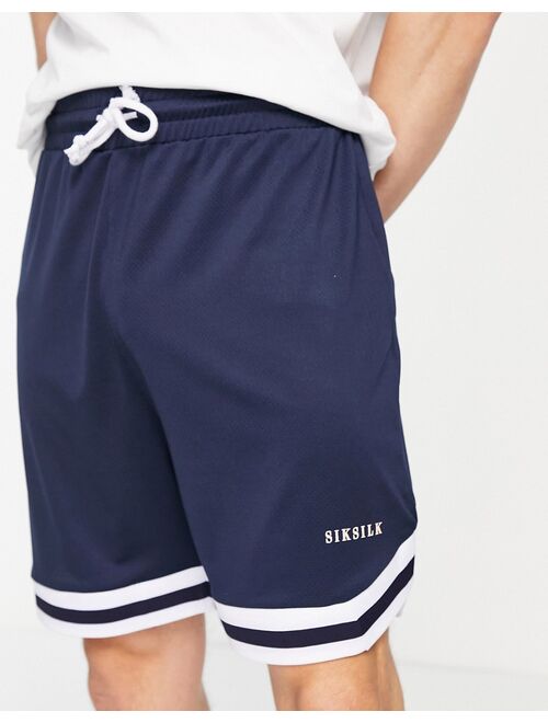 SikSilk division basketball shorts in navy