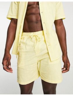 linen shorts in lemon - part of a set