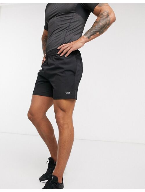 ASOS 4505 icon training shorts in mid length with quick dry in black