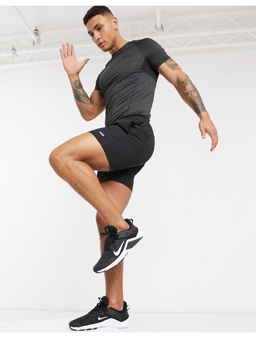 ASOS 4505 icon training shorts in mid length with quick dry in black