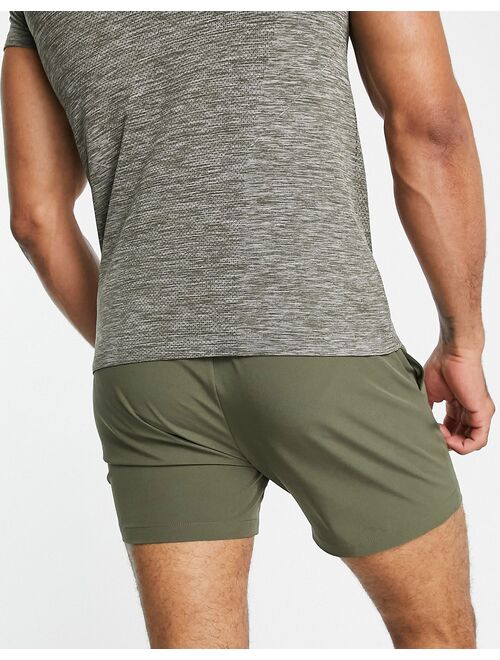 ASOS 4505 icon training short in mid length in khaki