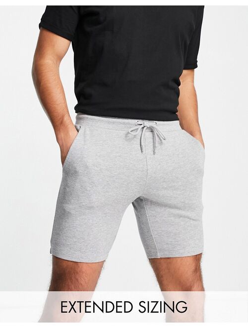 ASOS DESIGN jersey skinny shorts in gray heather