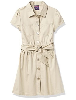 Girls' Twill Safari Shirtdress