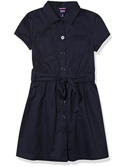 Girls' Twill Safari Shirtdress