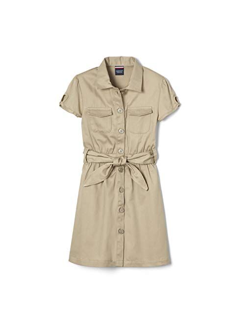 French Toast Girls' Twill Safari Shirtdress