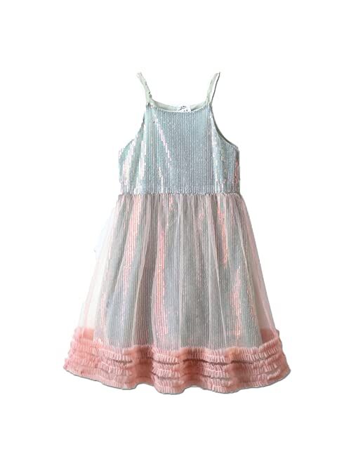 VIKITA Toddler Girls Dresses for Summer Short Sleeve Kid Clothes Party Tutu Dresses for Little Girls,2-8 Years