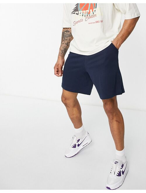 New Look oversized jersey short in navy