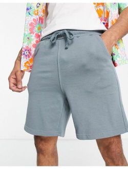 basic sweat shorts in navy