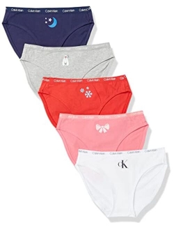 Girls' Underwear Cotton Bikini Panty, 5 Pack