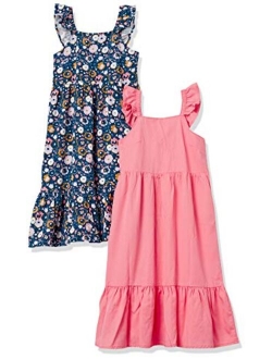 Girls and Toddlers' Sleeveless Woven Dresses, Pack of 2