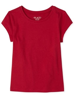 Girls' Short Sleeve Basic Layering T-Shirt