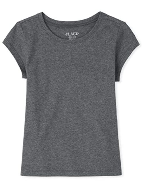 The Children's Place Girls' Short Sleeve Basic Layering T-Shirt