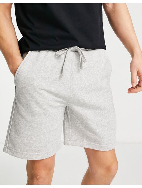 Pull&Bear basic jersey shorts in gray