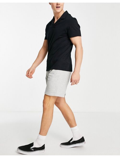 Pull&Bear basic jersey shorts in gray