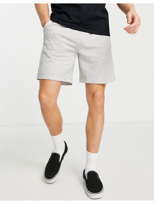 Pull&Bear basic jersey shorts in gray