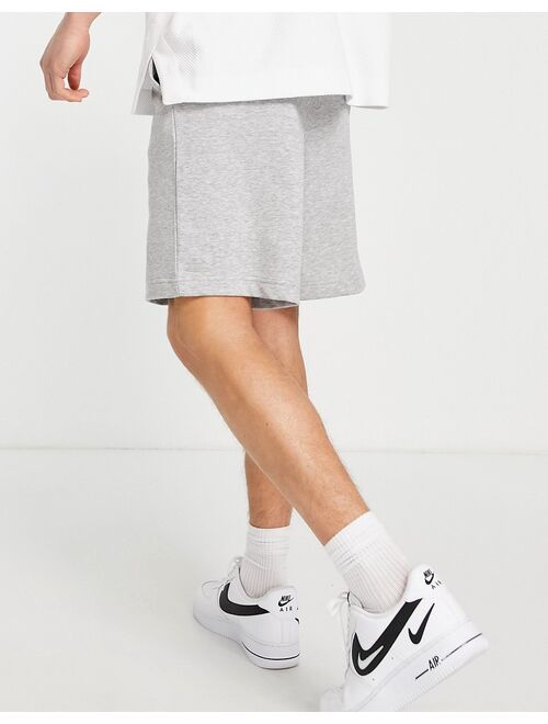 New Look oversized jersey shorts in gray