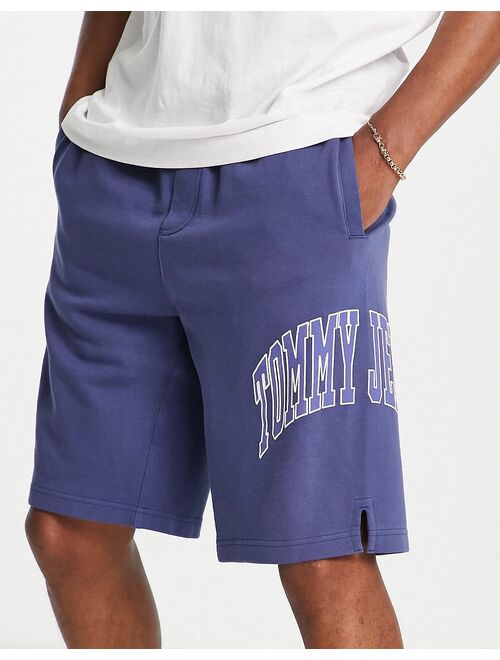 Tommy Hilfiger Tommy Jeans Exclusive collegiate capsule organic cotton sweat shorts in blue