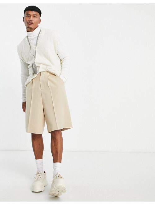 ASOS DESIGN bermuda shorts in stone