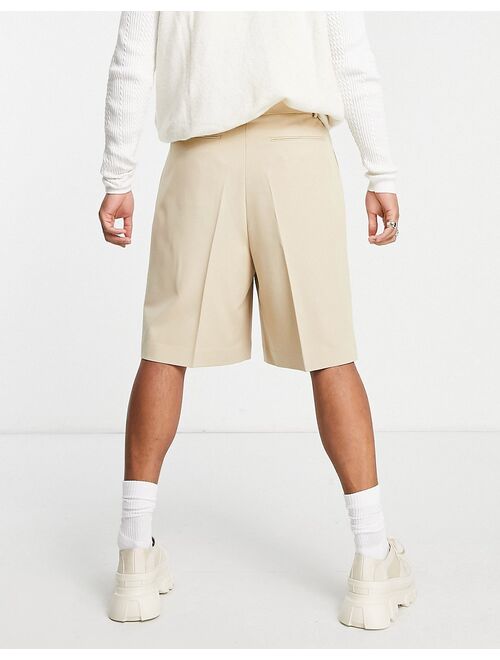 ASOS DESIGN bermuda shorts in stone