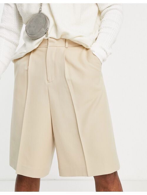 ASOS DESIGN bermuda shorts in stone