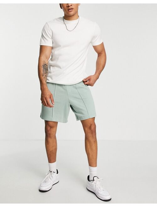 New look oversized pintuck jersey short in khaki