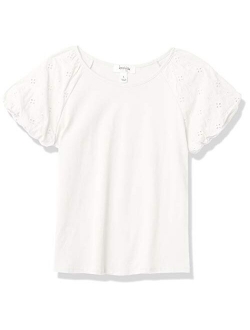 Girls' Short Bubble Sleeve T-Shirt