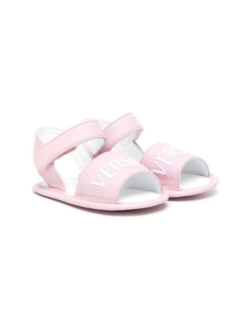 Versace Kids logo print sandals