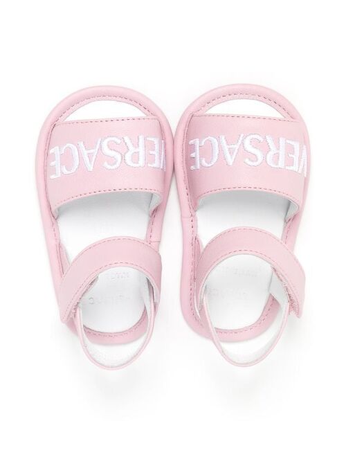 Versace Kids logo print sandals