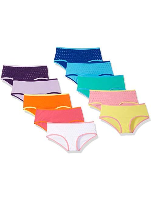 Amazon Essentials Girls' Bikini Underwear, Pack of 10