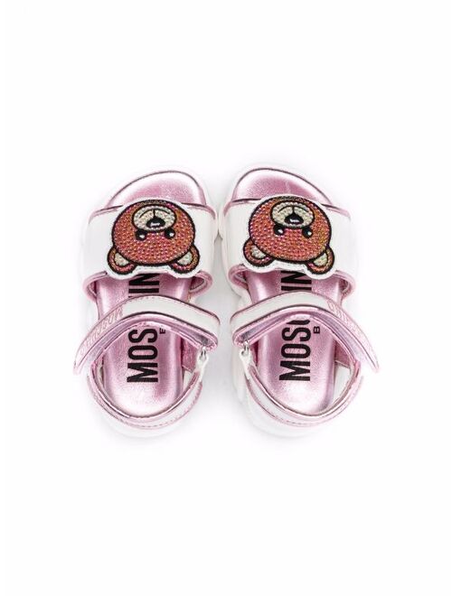 Moschino Kids Teddy-patch sandals