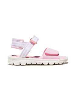 Kids logo-strap open-toe sandals