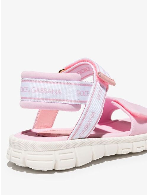 Dolce & Gabbana Kids logo-strap open-toe sandals