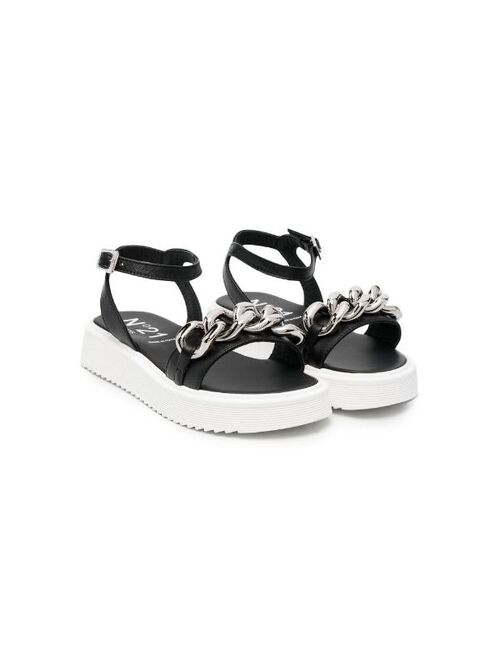 No21 Kids chain open-toe sandals