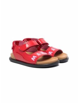 Kids logo-print touch-strap sandals