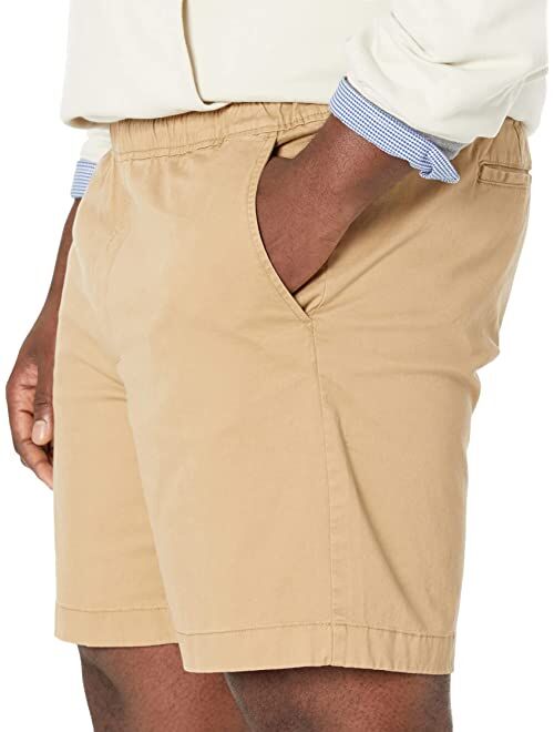 L.L.Bean Lakewashed Stretch Pull-On Khaki Shorts