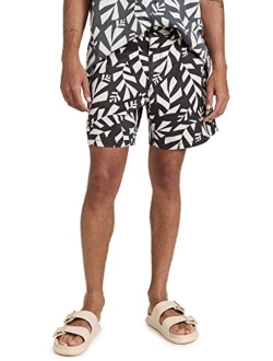 Hemp Twill Printed Shorts