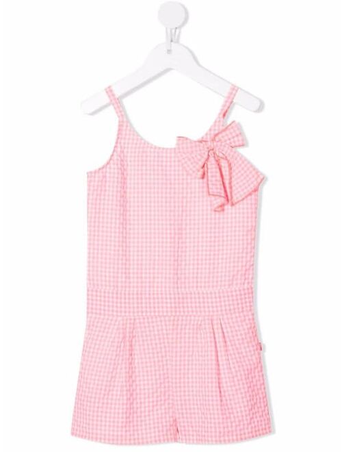 Billieblush gingham check-print sleeveless playsuit