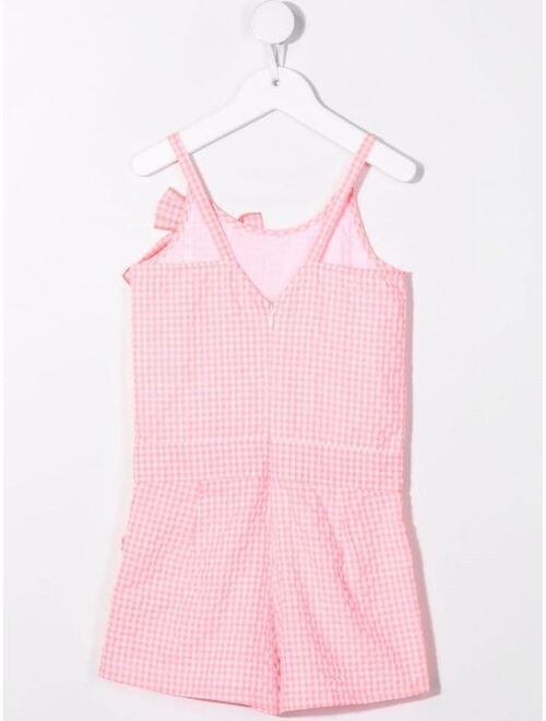 Billieblush gingham check-print sleeveless playsuit