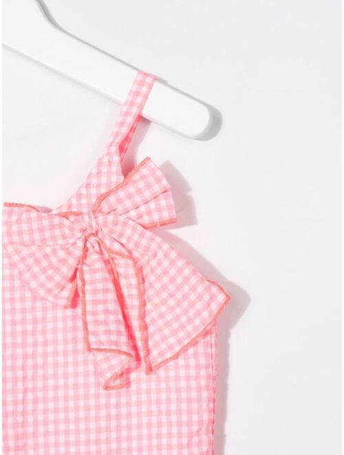 Billieblush gingham check-print sleeveless playsuit