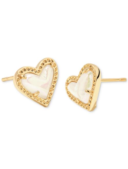 Kendra Scott Stone Heart Stud Earrings