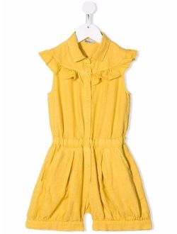 Il Gufo ruffled sleeveless playsuit