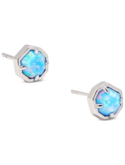 Framed Gemstone Stud Earrings