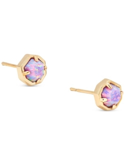 Framed Gemstone Stud Earrings