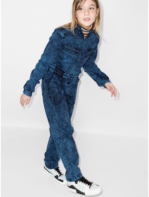 Stella McCartney Kids long-sleeve denim jumpsuit