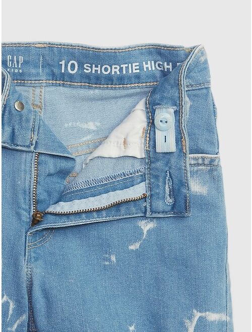 Gap Kids High Rise Denim Shortie Shorts with Washwell