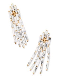 14k Gold-Plated Gemstone Beaded Statement Earrings