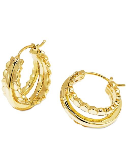 Kendra Scott 14k Gold-Plated Small Double-Row Hoop Earrings, 0.78"