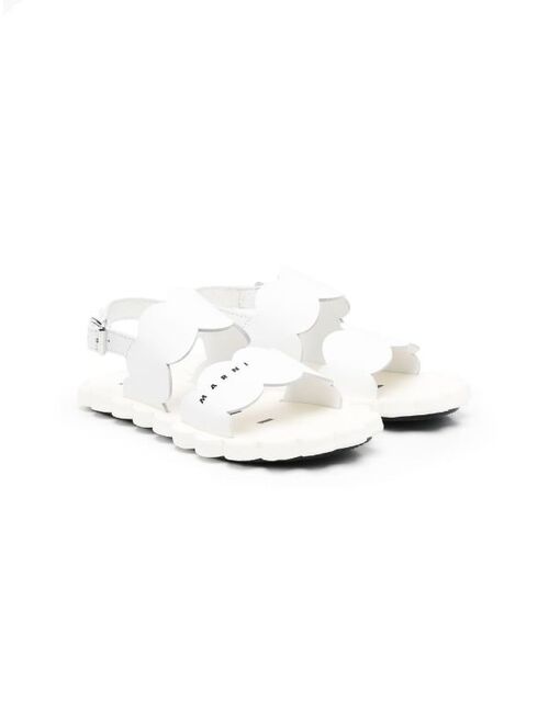 Marni Kids logo-print leather sandals